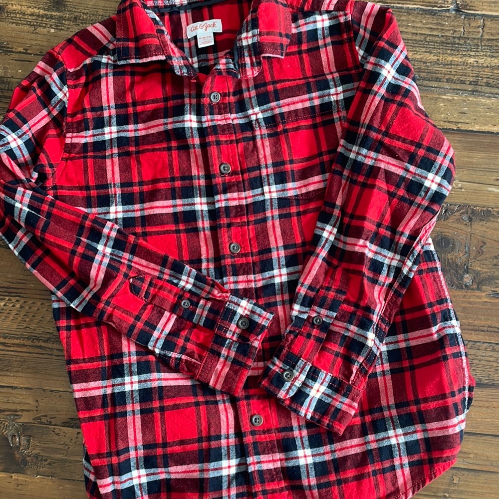 Boys button down collared shirt